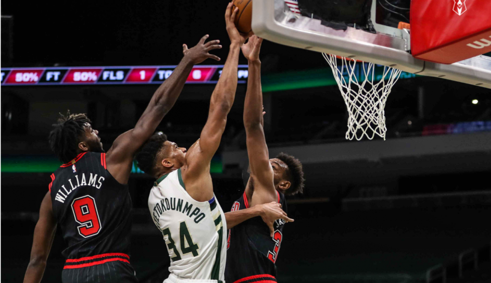 A generic square placeholder image with rounded corners in a figure.