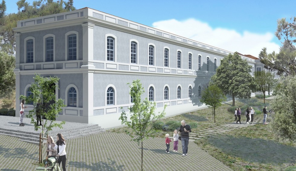 A generic square placeholder image with rounded corners in a figure.