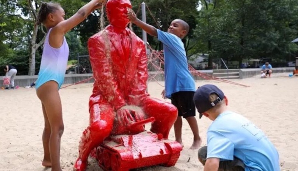 A generic square placeholder image with rounded corners in a figure.