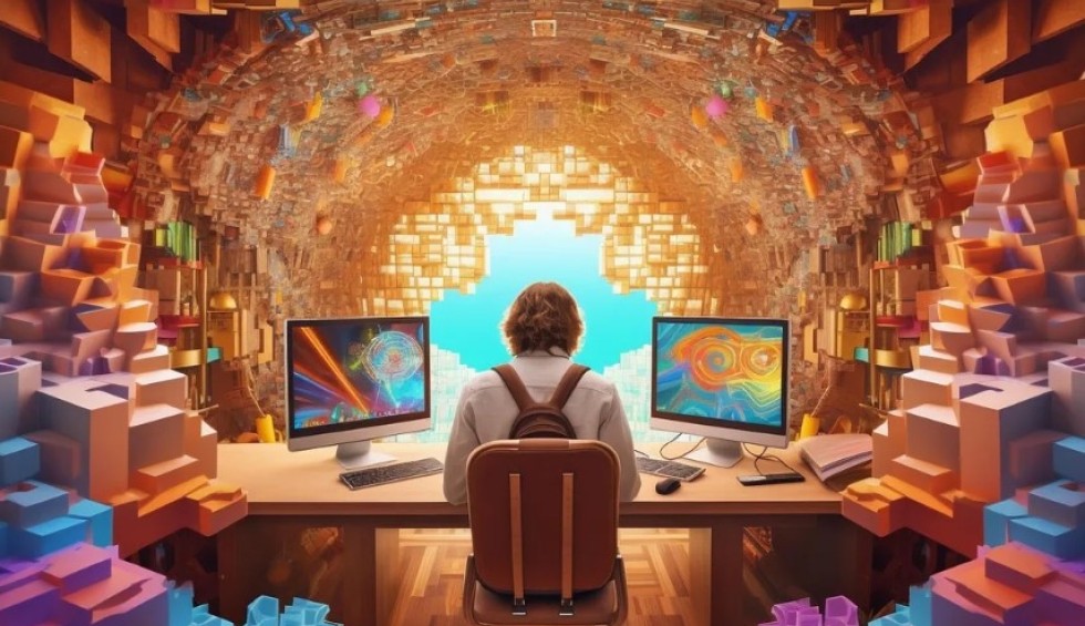 A generic square placeholder image with rounded corners in a figure.