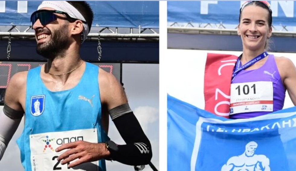ΠΑΕ Ηρακλής για ιστορικό double στον Μαραθώνιο: «Παναγιώτη και Ματίνα, συγχαρητήρια...»