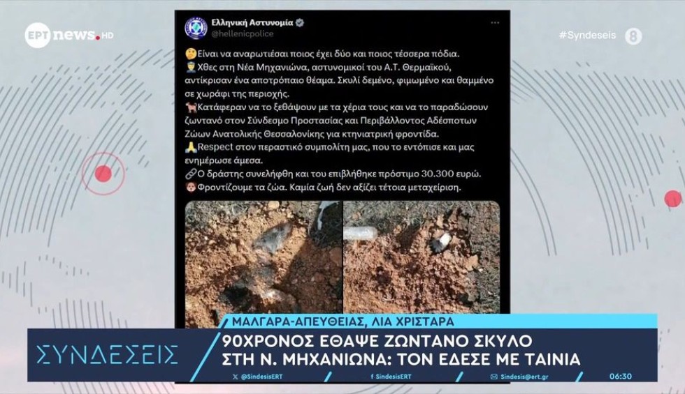 Ν. Μηχανιώνα: Πώς δικαιολόγησε ο 90χρονος ότι έθαψε ζωντανό τον σκύλο του