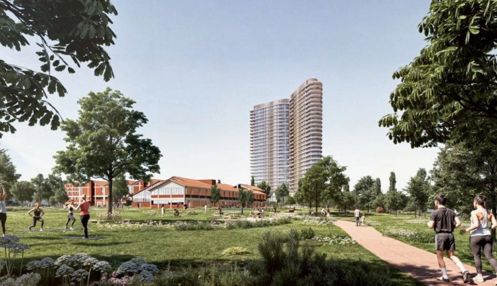 A generic square placeholder image with rounded corners in a figure.