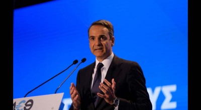 Μητσοτάκης από τη Ροτόντα: Αιχμές για Ερντογάν για Βαρώσια και Αγιά Σοφιά