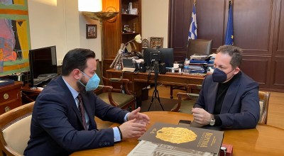 Συνάντηση του Διαμαντή Γκολιδάκη στο Υπ. Εσωτερικών με τον Στέλιο Πέτσα