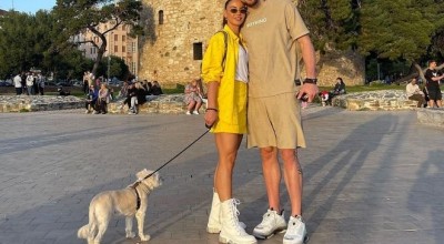 Ειρήνη Παπαδοπούλου: Βόλτα στη Θεσσαλονίκη ντυμένη στα κίτρινα με τον Αλέξανδρο Πασχαλάκη