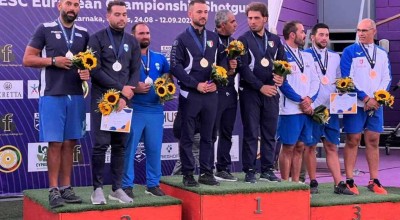 Ασημένιο μετάλλιο για την Εθνική Ελλάδος στο ομαδικό του σκητ της σκοποβολής