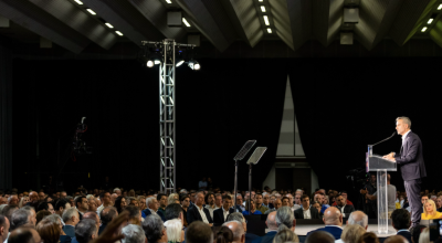 Κατάμεστο το «Ιωάννης Βελλίδης» για την κεντρική προεκλογική ομιλία του Κωνσταντίνου Ζέρβα: «Ζητώ καθαρή εντολή για μια νίκη της πόλης και των πολιτών της»