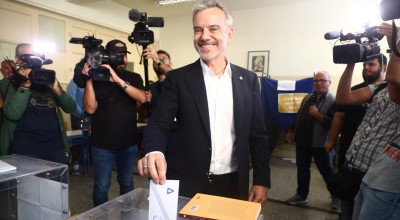 Αυτοδιοικητικές εκλογές: Ψήφισε ο δήμαρχος Θεσσαλονίκης, Κωνσταντίνος Ζέρβας