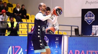 Ο Άγγελος Χαριστέας πήρε μέρος στον διαγωνισμό τριπόντων του All-Star Game παλαιμάχων και έβαλε και έξι πόντους