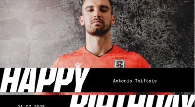 Οι ευχές της ΠΑΕ ΠΑΟΚ για τα γενέθλια του Τσιφτσή