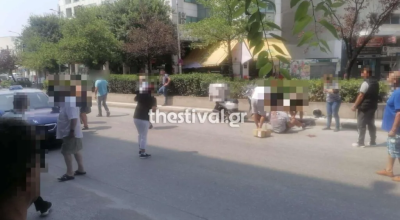 Θεσσαλονίκη: Μηχανή παρέσυρε και τραυμάτισε πεζούς στον Βαρδάρη