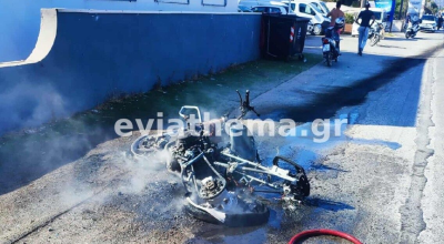 Χαλκίδα: Νεκρός δικυκλιστής που εκσφενδονίστηκε 150 μέτρα