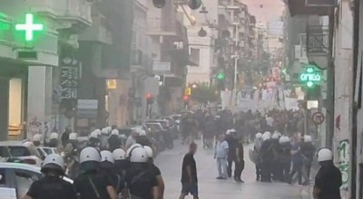 Πάτρα: Ένταση και δακρυγόνα στην πορεία για τον Παύλο Φύσσα