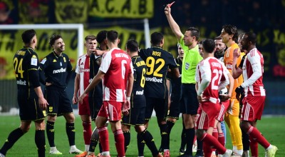 Άρης-Ολυμπιακός: Οι αποβολές Γκαρθία και Φαντιγκά στο δεύτερο ημίχρονο