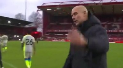 Το viral... πείραγμα του Γκουαρντιόλα στον κάμεραμάν μετά τη νίκη κόντρα στη Νότιγχαμ