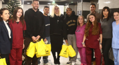 Βρέθηκαν στο Διαβαλκανικό και μοίρασαν δώρα και χαμόγελα παίκτες του Άρη