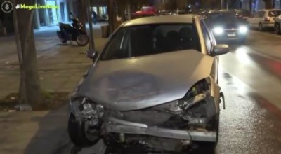 Bίντεο ντοκουμέντο: «Σαν σεισμός» το τρακάρισμα της μεθυσμένης 24χρονης στη Θεσσαλονίκη