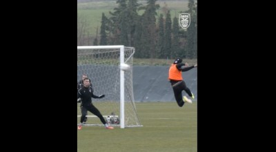 ΠΑΟΚ: Η γκολάρα με «αεροπλανικό» του Χατσίδη στην προπόνηση!