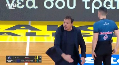 Άρης-Παναθηναϊκός: Το «ντου» του Αταμάν στο παρκέ!