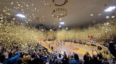 Άρης: «Πλημμύρισε» το Παλέ! Χιλιάδες κίτρινα χαρτάκια στο τζάμπολ με τη Νεπτούνας