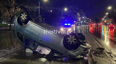 Θεσσαλονίκη: Ανατροπή αυτοκινήτου Καυτανζόγλου με Καραμανλή-Ένας τραυματίας