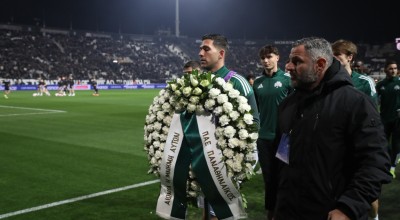 ΠΑΟΚ–Παναθηναϊκός: Οι πράσινοι κατέθεσαν στεφάνι στη μνήμη των οπαδών του Δικεφάλου