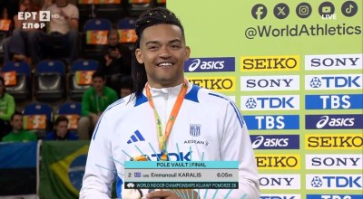 Νέα διάκριση για τον Εμμανουήλ Καραλή: Η στιγμή της απονομής του αργυρού μεταλλίου