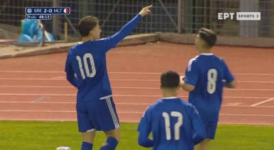 Ο Καλοσκάμης το 3-0 για την Ελπίδων  από ασίστ του Χατσίδη (vid)