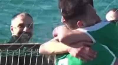 Τρελή στιγμή στην ΕΠΣΜ: Έβαλε γκολ και πανηγύρισε μαζί με τον… ΛΕΞ